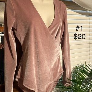 Pink Velvet Long Sleeve Top